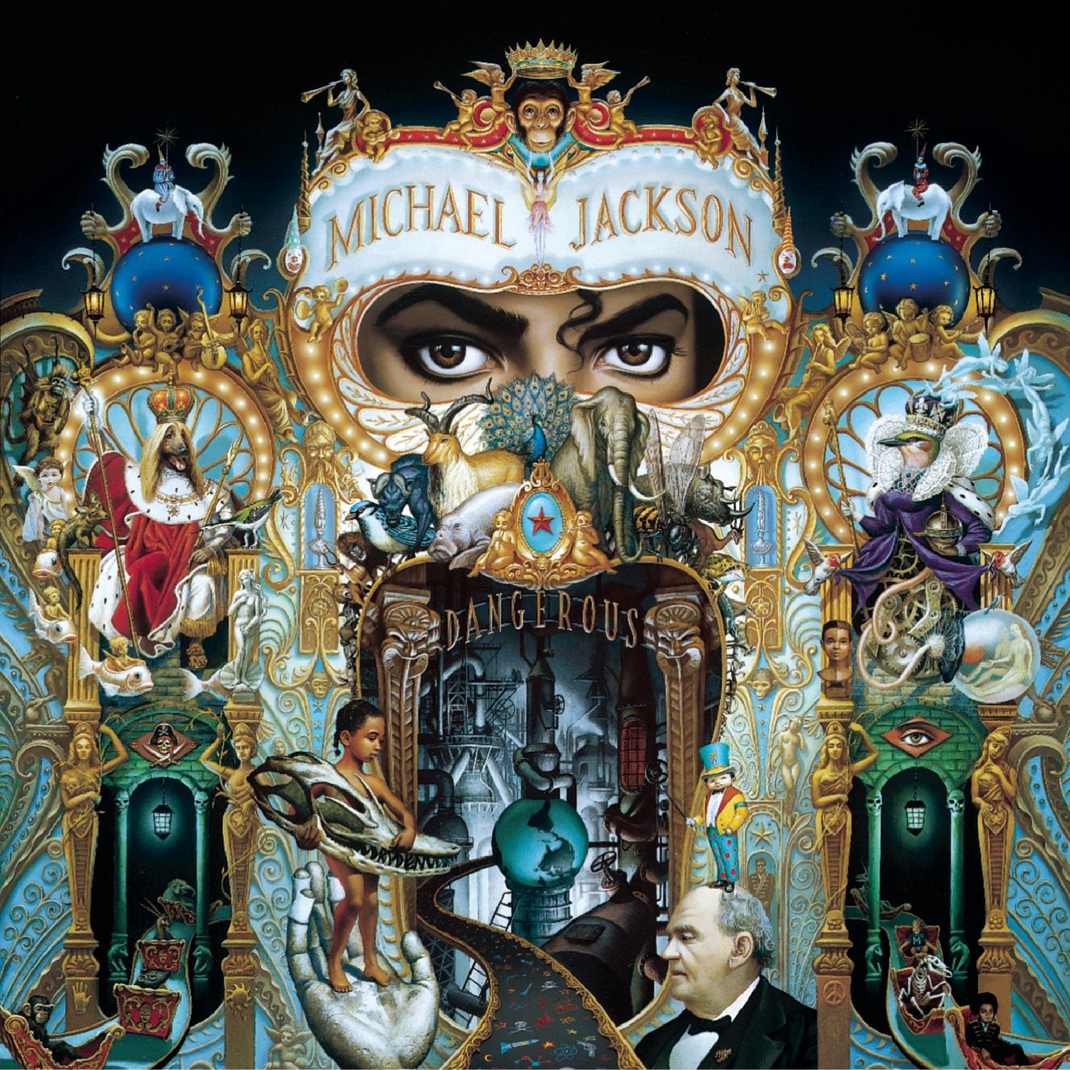 DANGEROUS (FRANKENSTEIN RED/BLACK 2LP) VINYL | MICHAEL JACKSON