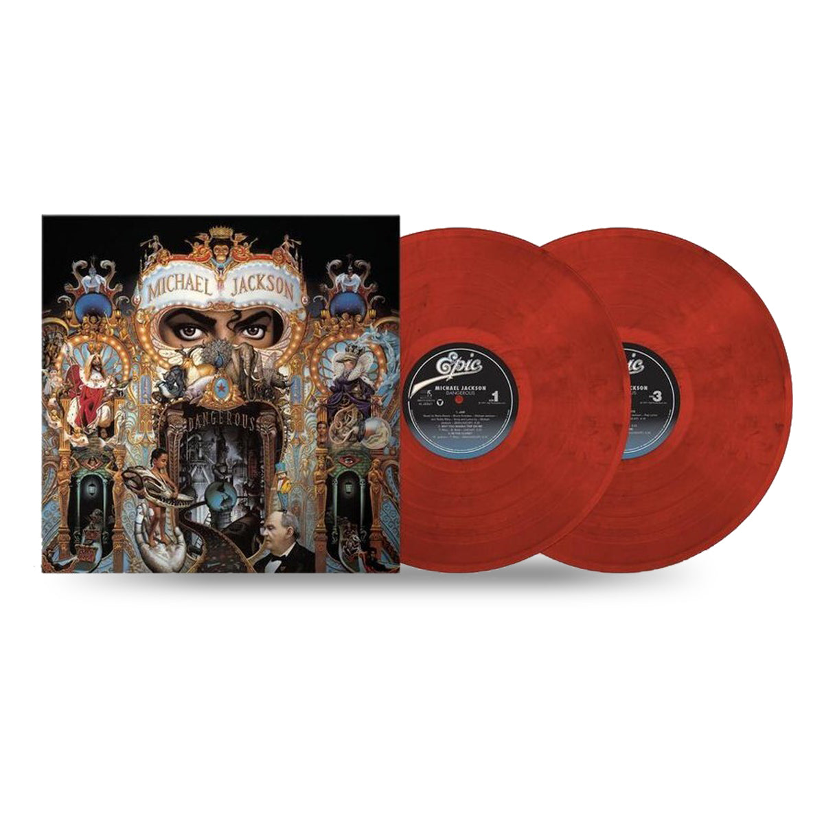 DANGEROUS (FRANKENSTEIN RED/BLACK 2LP) VINYL | MICHAEL JACKSON
